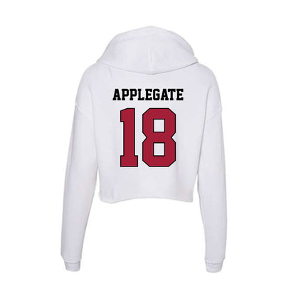 St. Joe's - NCAA Baseball : Carson Applegate - Women's Crop Fleece Hoodie-1