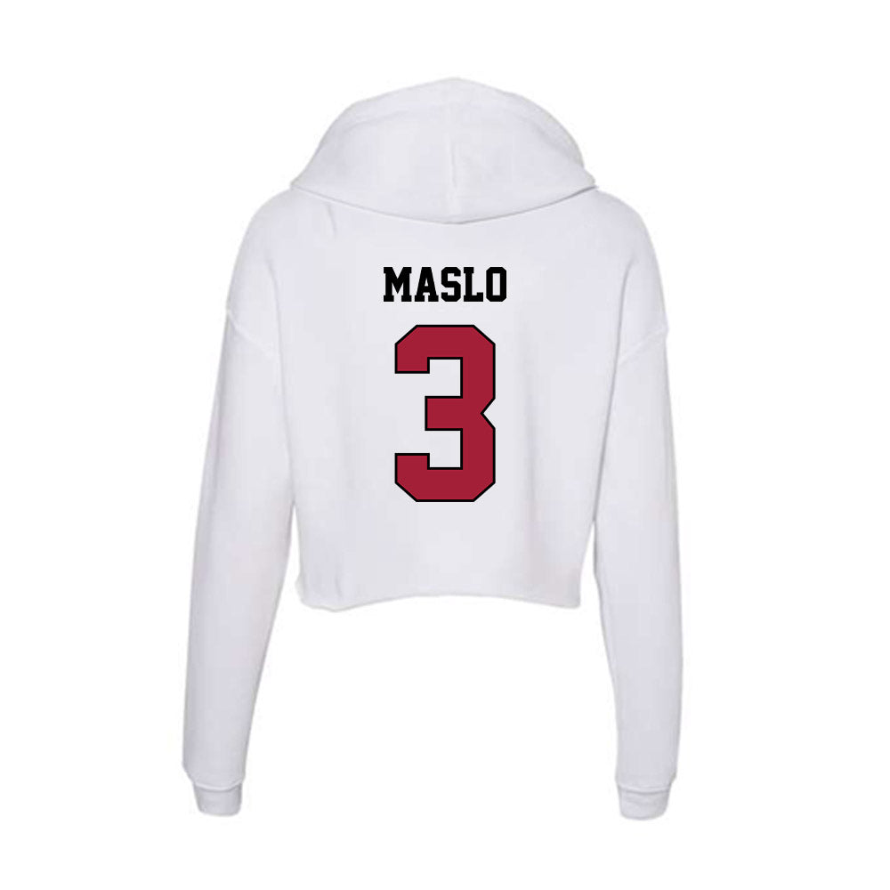 St. Joe's - NCAA Baseball : Augie Maslo - Women's Crop Fleece Hoodie-1