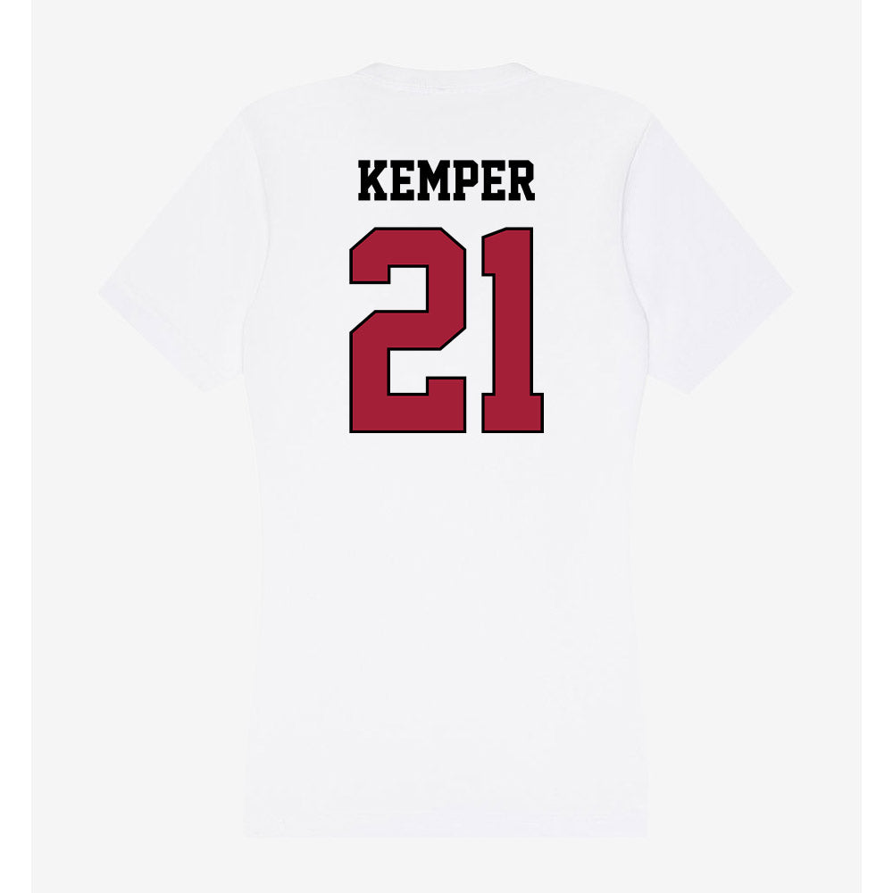 St. Joe's - NCAA Men's Basketball : Davis Kemper - Women's V-Neck T-Shirt-1