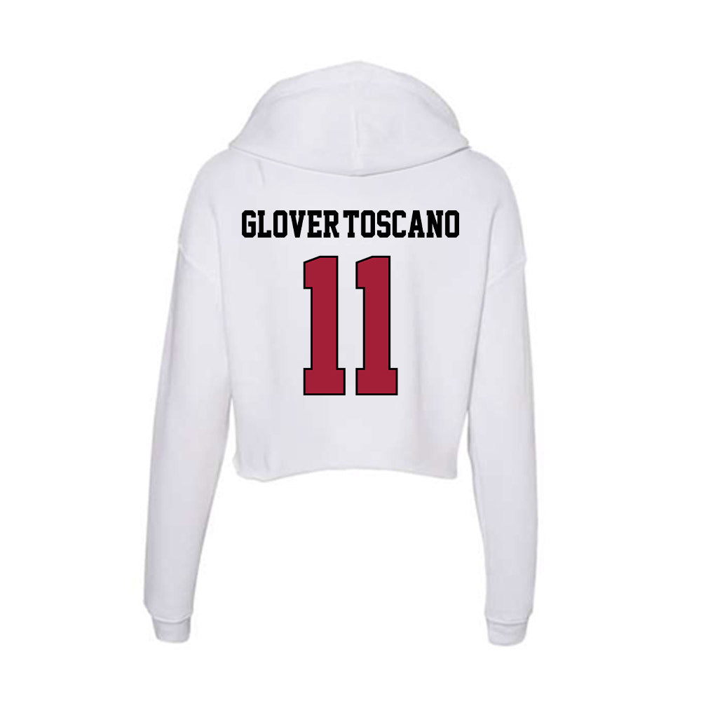 St. Joe's - NCAA Men's Basketball : Jaiden Glover-Toscano - Women's Crop Fleece Hoodie-1