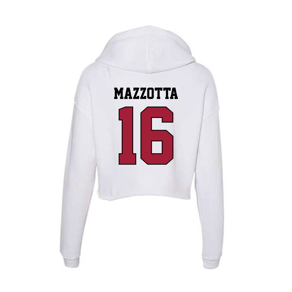 St. Joe's - NCAA Men's Soccer : Matteo Mazzotta - Women's Crop Fleece Hoodie-1