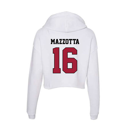 St. Joe's - NCAA Men's Soccer : Matteo Mazzotta - Women's Crop Fleece Hoodie-1