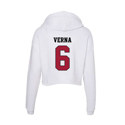 St. Joe's - NCAA Men's Basketball : Owen Verna - Women's Crop Fleece Hoodie-1