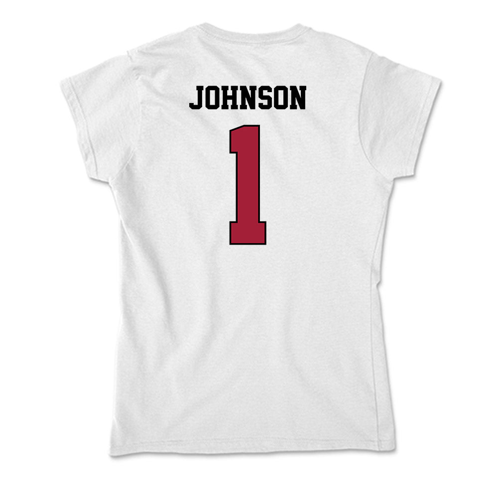 St. Joe's - NCAA Men's Basketball : Mekai Johnson - Soft Style Women’s T-Shirt-1