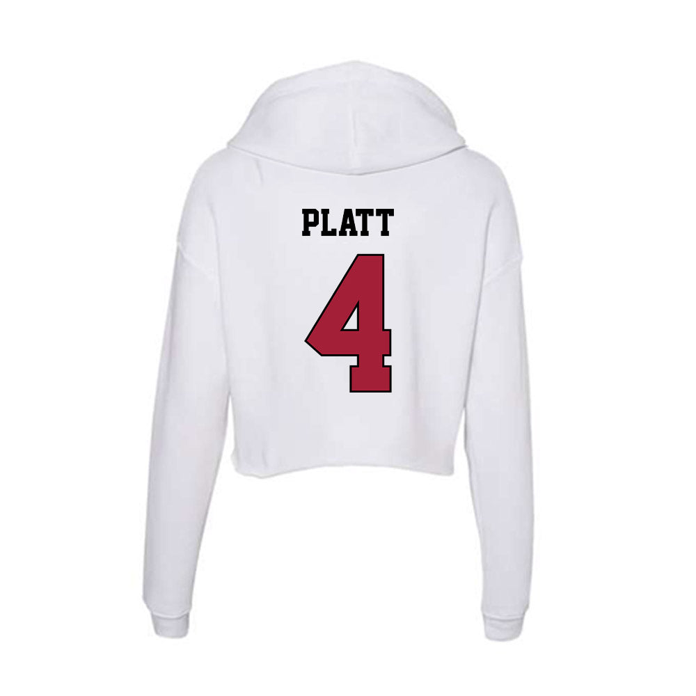 St. Joe's - NCAA Women's Basketball : Addison Platt - Women's Crop Fleece Hooded Sweatshirt-1