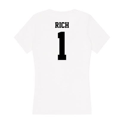 Lamar - NCAA Women's Soccer : Maddie Rich - Women's V-Neck T-Shirt-1