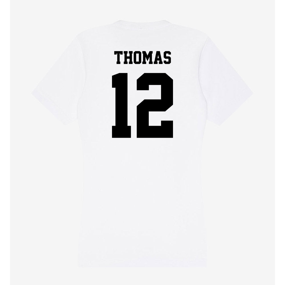 Lamar - NCAA Men's Basketball : Christian Thomas - Women's V-Neck T-Shirt-1