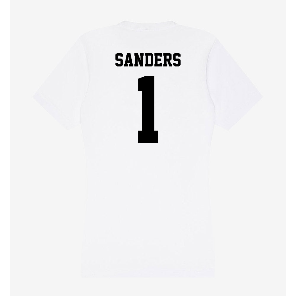Lamar - NCAA Men's Basketball : Quinton Sanders - Women's V-Neck T-Shirt-1