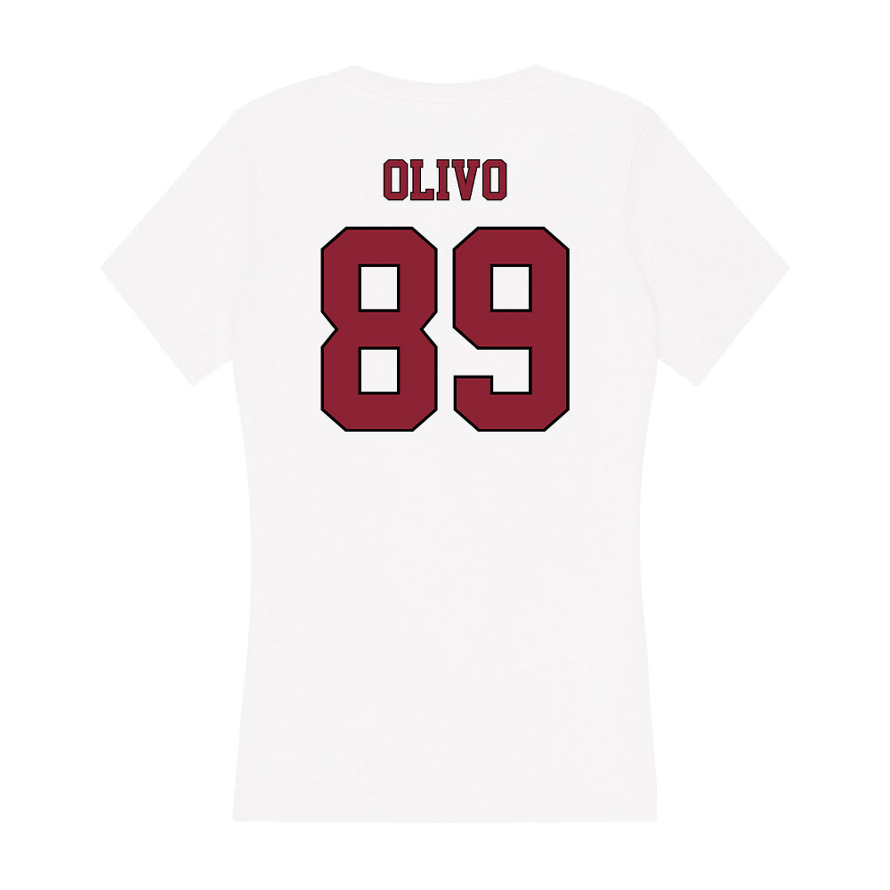 NCCU - NCAA Football : Adrian Olivo - Women's V-Neck T-Shirt-1