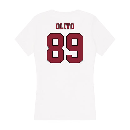 NCCU - NCAA Football : Adrian Olivo - Women's V-Neck T-Shirt-1