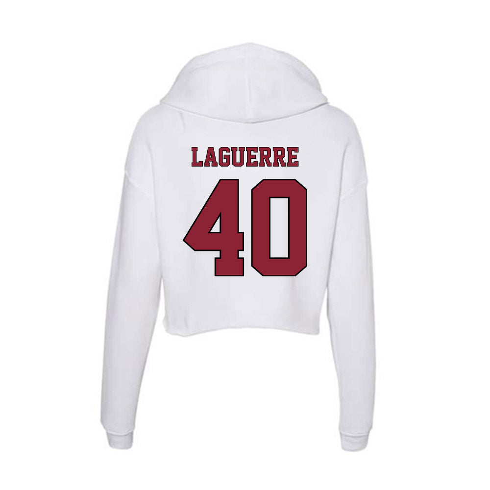 NCCU - NCAA Football : Jeremiah Laguerre - Women's Crop Fleece Hoodie-1