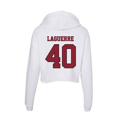 NCCU - NCAA Football : Jeremiah Laguerre - Women's Crop Fleece Hoodie-1