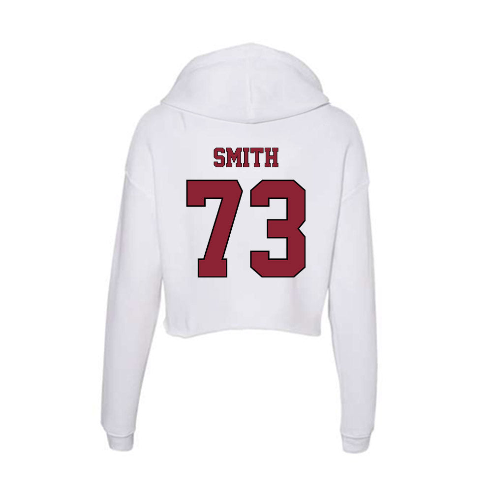 NCCU - NCAA Football : Marcus Smith - Women's Crop Fleece Hoodie-1