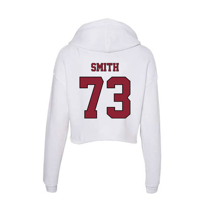 NCCU - NCAA Football : Marcus Smith - Women's Crop Fleece Hoodie-1