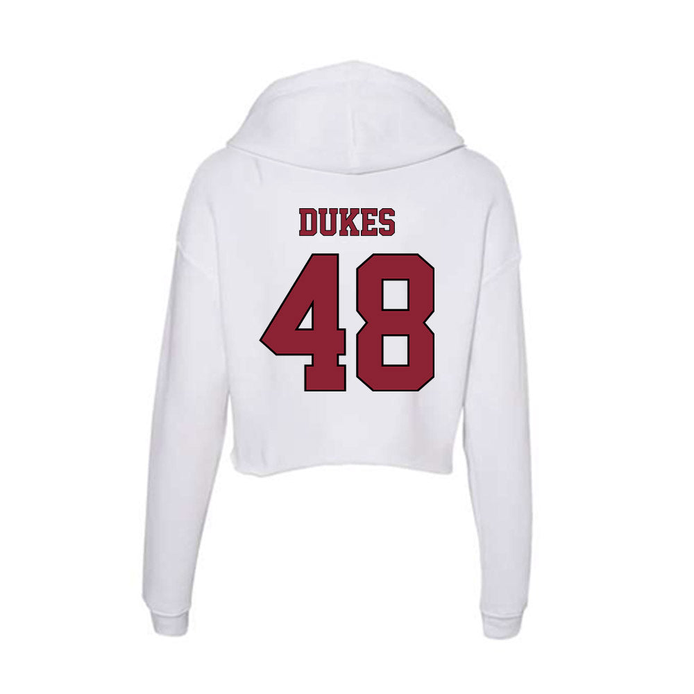 NCCU - NCAA Football : Jahzir Dukes - Women's Crop Fleece Hoodie-1