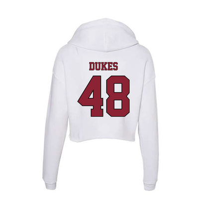 NCCU - NCAA Football : Jahzir Dukes - Women's Crop Fleece Hoodie-1