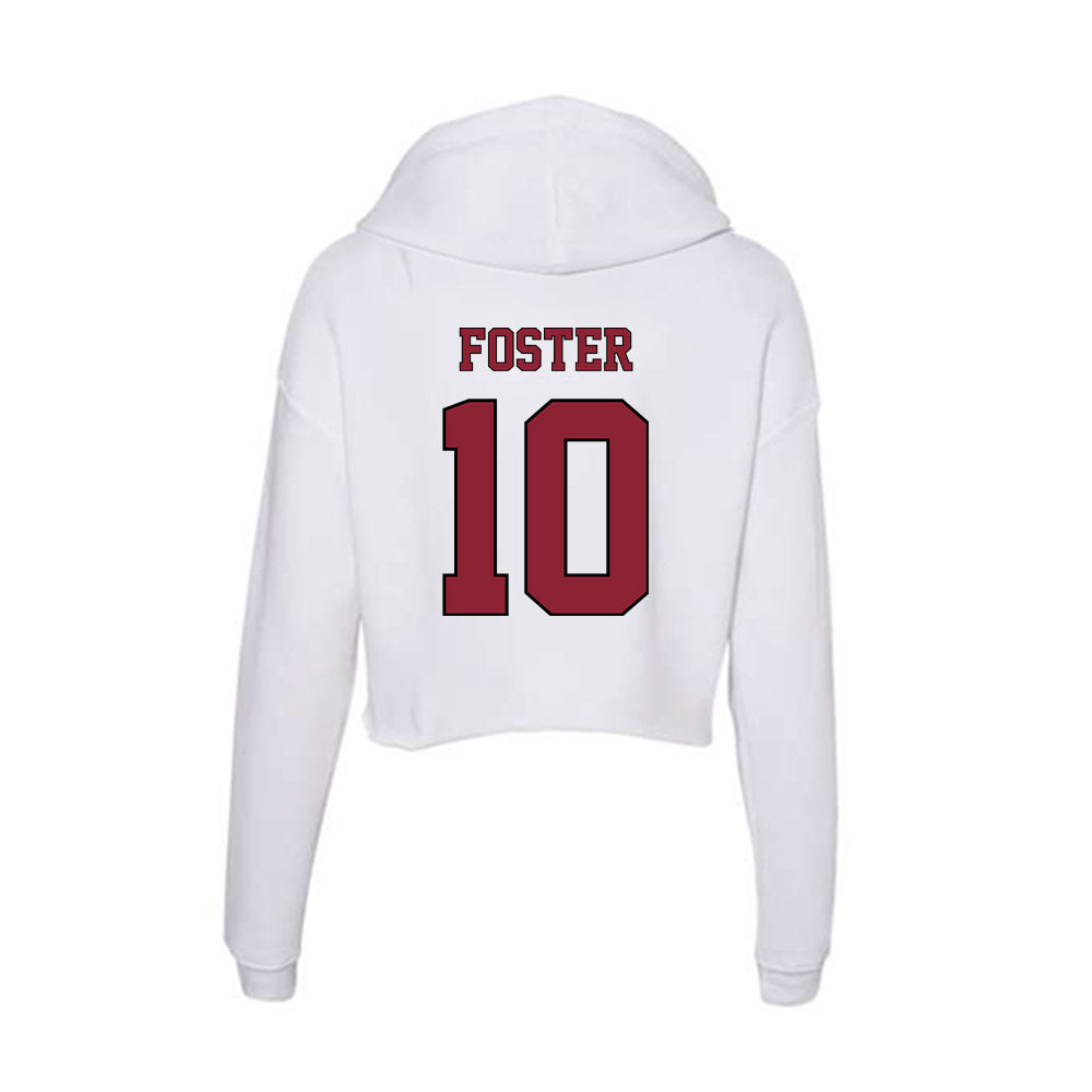 NCCU - NCAA Women's Basketball : Shakiria Foster - Women's Crop Fleece Hoodie-1
