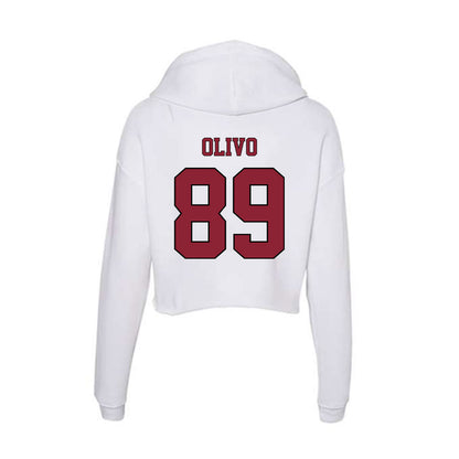 NCCU - NCAA Football : Adrian Olivo - Women's Crop Fleece Hoodie-1
