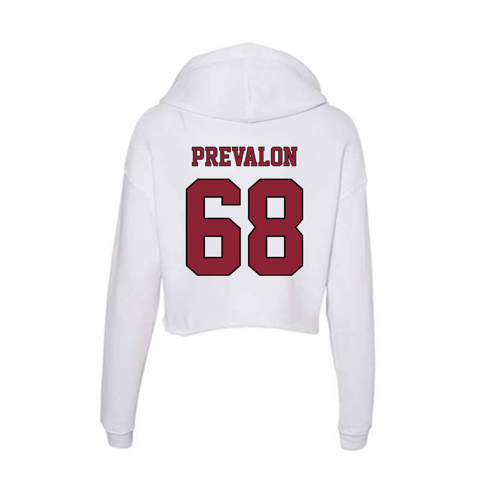 NCCU - NCAA Football : Anthony Prevalon - Women's Crop Fleece Hoodie-1