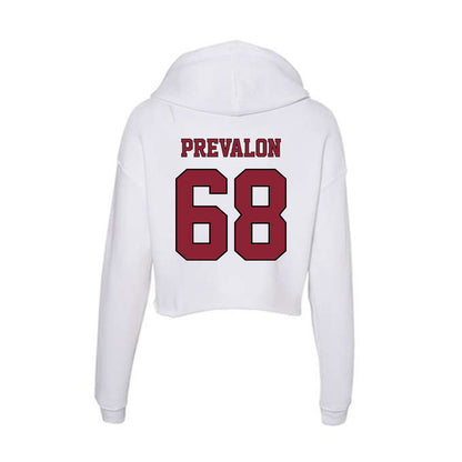 NCCU - NCAA Football : Anthony Prevalon - Women's Crop Fleece Hoodie-1