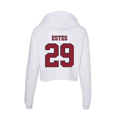 NCCU - NCAA Football : Dj Estes - Women's Crop Fleece Hoodie-1