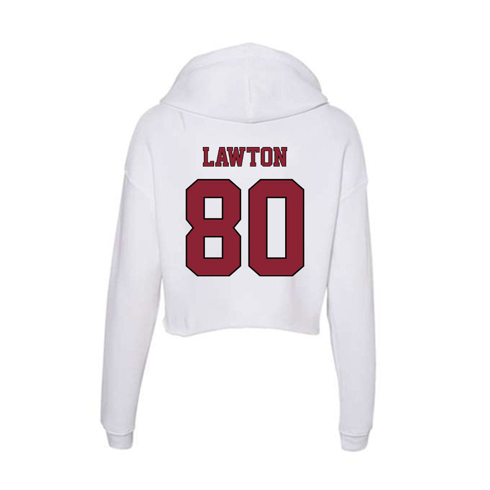 NCCU - NCAA Football : Gerald Lawton - Women's Crop Fleece Hoodie-1