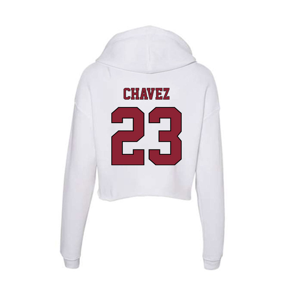 NCCU - NCAA Softball : Izabella Chavez - Women's Crop Fleece Hoodie-1