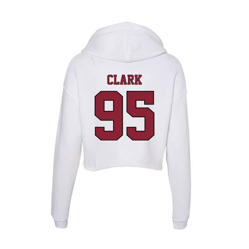 NCCU - NCAA Football : Elijah Clark - Women's Crop Fleece Hoodie-1