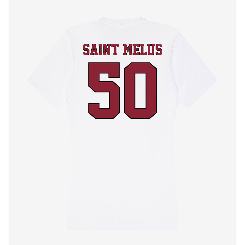 NCCU - NCAA Football : Holly Saint Melus - Women's V-Neck T-Shirt-1