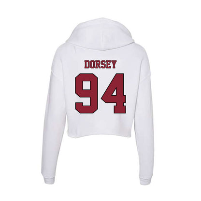 NCCU - NCAA Football : Gary Dorsey - Women's Crop Fleece Hooded Sweatshirt-1