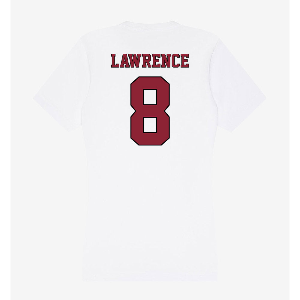 NCCU - NCAA Football : Plez Lawrence - Women's V-Neck T-Shirt-1