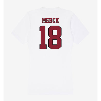 NCCU - NCAA Football : Carter Merck - Women's V-Neck T-Shirt-1