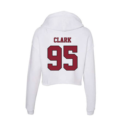 NCCU - NCAA Football : Elijah Clark - Women's Crop Fleece Hoodie-1