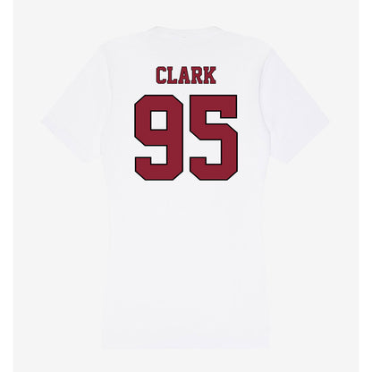 NCCU - NCAA Football : Elijah Clark - Women's V-Neck T-Shirt-1