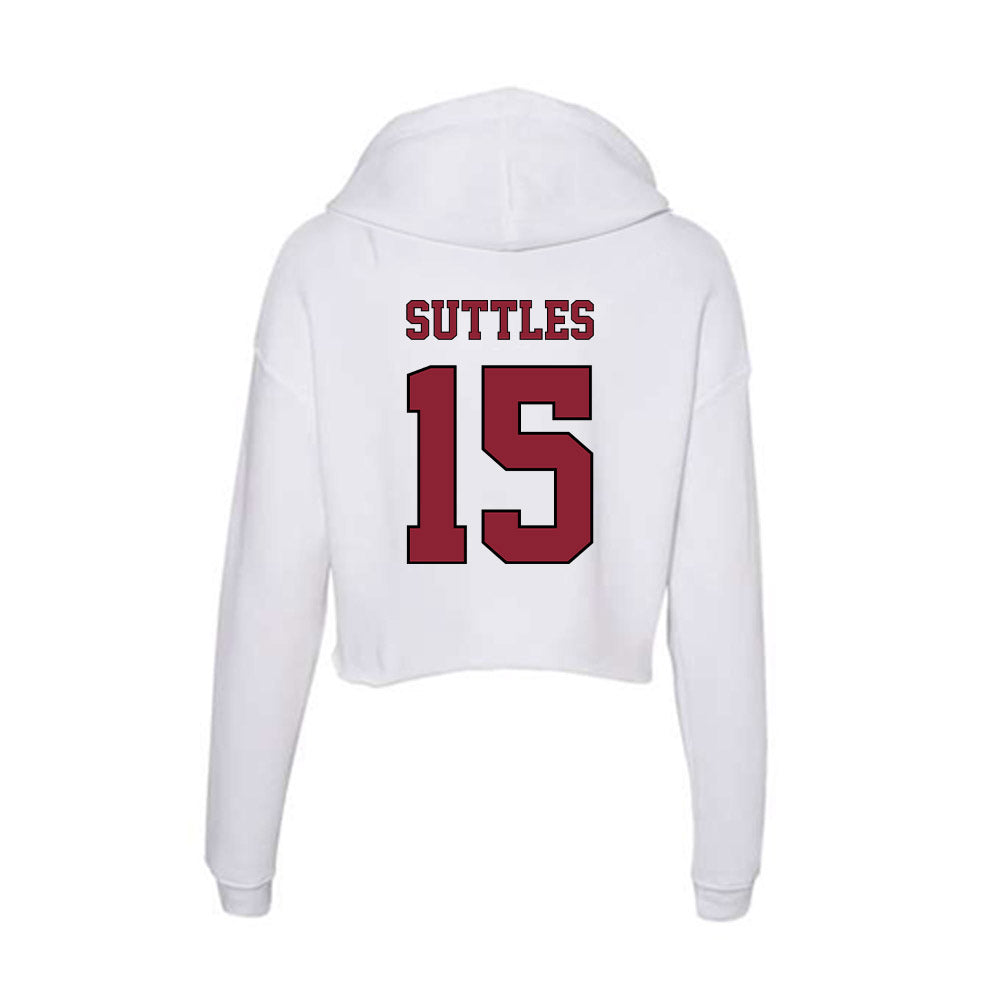 NCCU - NCAA Softball : Tyler Suttles - Women's Crop Fleece Hoodie-1