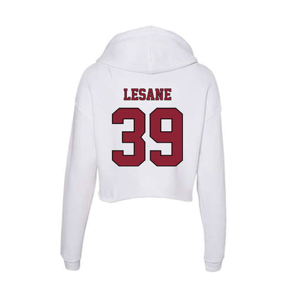 NCCU - NCAA Football : Rodney Lesane - Women's Crop Fleece Hooded Sweatshirt-1