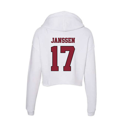 NCCU - NCAA Softball : Madeline Janssen - Women's Crop Fleece Hoodie-1