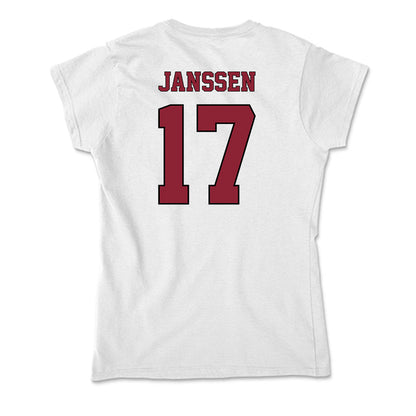 NCCU - NCAA Softball : Madeline Janssen - Soft Style Women’s T-Shirt-1