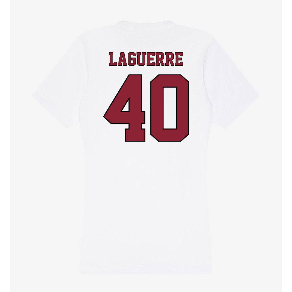 NCCU - NCAA Football : Jeremiah Laguerre - Women's V-Neck T-Shirt-1