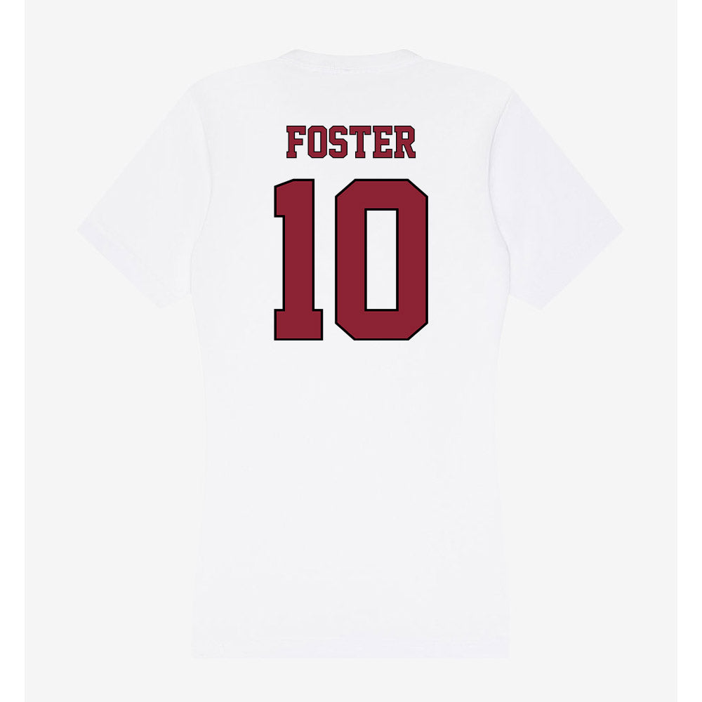 NCCU - NCAA Women's Basketball : Shakiria Foster - Women's V-Neck T-Shirt-1