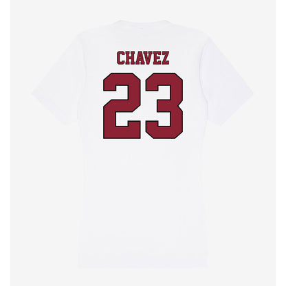 NCCU - NCAA Softball : Izabella Chavez - Women's V-Neck T-Shirt-1