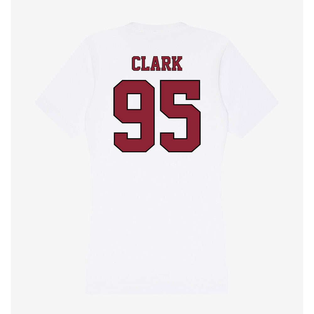NCCU - NCAA Football : Elijah Clark - Women's V-Neck T-Shirt-1