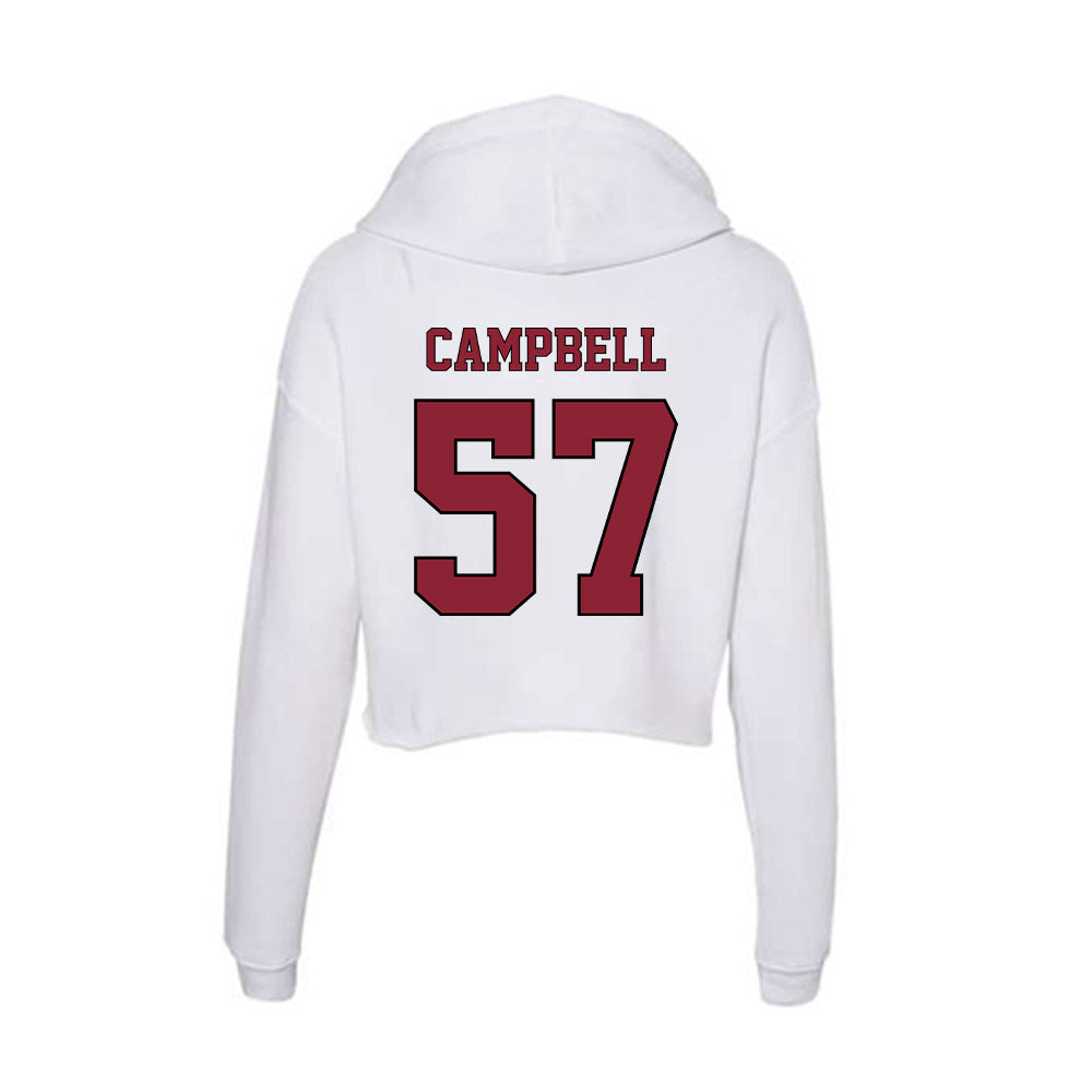NCCU - NCAA Football : MJ Campbell - Women's Crop Fleece Hoodie-1