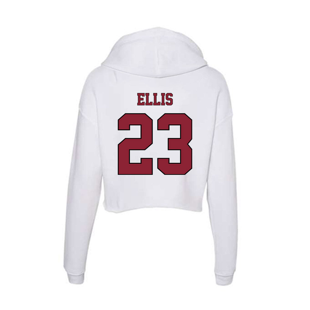 NCCU - NCAA Softball : Megan Ellis - Women's Crop Fleece Hooded Sweatshirt-1