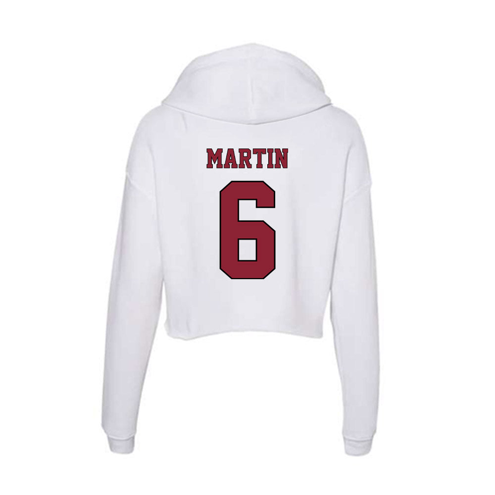 NCCU - NCAA Football : Jakarri Martin - Women's Crop Fleece Hoodie-1