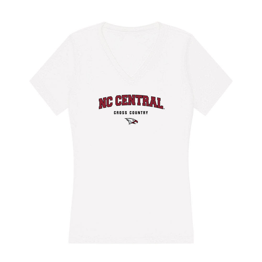 NCCU - NCAA Men's Cross Country : Sebastian Dozier - Women's V-Neck T-Shirt-0
