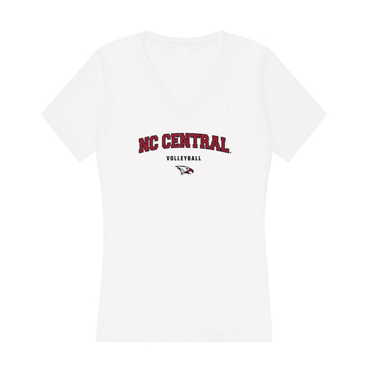 NCCU - NCAA Women's Volleyball : Aniah Bass - Women's V-Neck T-Shirt-0
