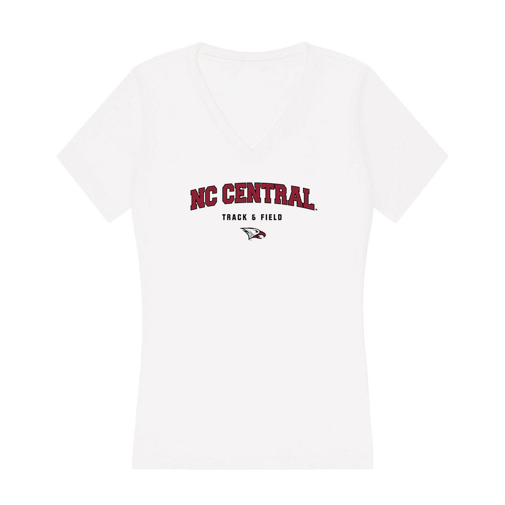 NCCU - NCAA Women's Track & Field : Carson Marshall - Women's V-Neck T-Shirt-0