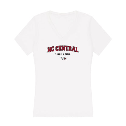 NCCU - NCAA Women's Track & Field : Carson Marshall - Women's V-Neck T-Shirt-0