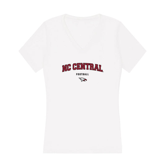 NCCU - NCAA Football : Zion Dobson - Women's V-Neck T-Shirt-0